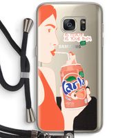 Peach please!: Samsung Galaxy S7 Transparant Hoesje met koord