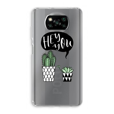 Hey you cactus: Xiaomi Poco X3 NFC Transparant Hoesje