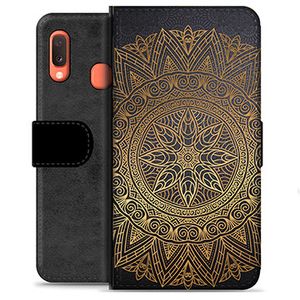 Samsung Galaxy A20e Premium Wallet Hoesje - Mandala