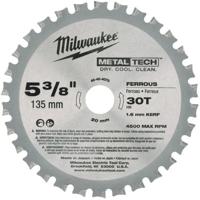 Milwaukee Cirkelzaagblad voor Metaal | Ø 135mm Asgat 20mm 30T - 48404070