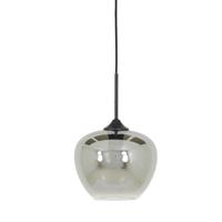 Hanglamp Mayson smoke glas mat zwart S