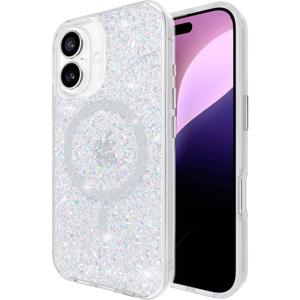 Case-Mate Twinkle Backcover Apple iPhone 16 Glittereffect Inductieve lading, MagSafe compatible