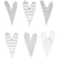 Creativ Company Houten figuren, lange harten, afm 25x45 mm, 8 stuk/ 1 doos