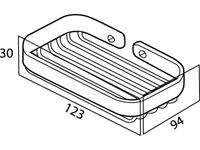 Tiger Exquisit Zeephouder 12,3x9,4x3 cm RVS Geborsteld - thumbnail