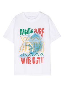 Stella McCartney Kids Pacific Surf-print cotton T-shirt - Blanc