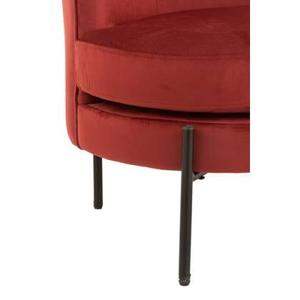 J-Line stoel Lounge Rond - textiel|metaal - rood