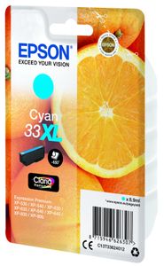 Epson Oranges Singlepack Cyan 33XL Claria Premium Ink