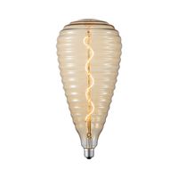 Edison Vintage E27 LED filament lichtbron Hive | Spiraal | Retro LED lamp | 16/16/35cm | Amber | geschikt voor E27 fitting | Dimbaar | 4W 280lm 2700K | warm wit licht