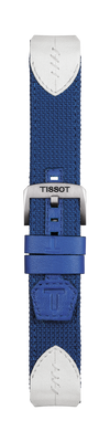 Horlogeband Tissot T600039989 Leder/Textiel Blauw 22mm