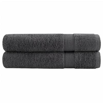 VidaXL Handdoeken solund 2 st 600 g/m² 30x50 cm antracietkleur