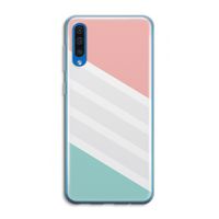 Strepen pastel: Samsung Galaxy A50 Transparant Hoesje