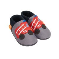 Orangenkinder babyslofjes Firetruck grey Maat Orangenkinder babyslofjes Firetruck grey Maat