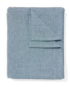 HEMA Tafelkleed 140x240 Chambray Katoen Blauwgroen (donkerblauw)