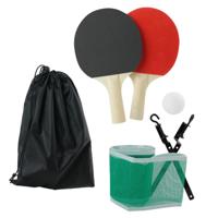 Tafeltennis setje - 2 bats en 2 ballen - incl. net - pingpong