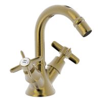 Bidetkraan Tres Clasic | Opbouw | Mengkraan | 2-knops | Vintage | Messing oud