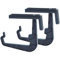 Prosperplast Balkonbeugel - Set van 2x stuks - verstelbaar - kunststof - antraciet - 20 tot 25 cm