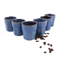 OTIX Espresso kopjes - zonder Oor - Set van 6 - Aardewerk - 80 ml - Mokken - Koffiekopjes - BLUETT - thumbnail