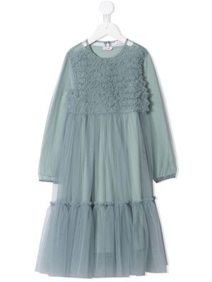 Il Gufo robe à volants superposés - Vert