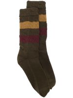 Golden Goose striped knitted socks - Vert