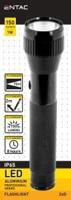 Entac LED zaklamp 1W aluminium zwart 2xD