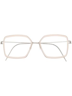 Lindberg lunettes de vue à monture carrée - Tons neutres