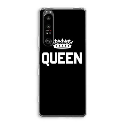 Queen zwart: Sony Xperia 1 III Transparant Hoesje