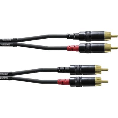 Cordial CFU 0,6 CC Audio Adapterkabel [2x Cinch-stekker - 2x Cinch-stekker] 0.60 m Zwart