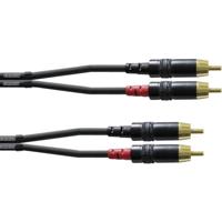 Cordial CFU 3 CC Audio Adapterkabel [2x Cinch-stekker - 2x Cinch-stekker] 3.00 m Zwart - thumbnail