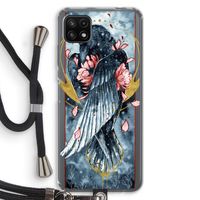 Golden Raven: Samsung Galaxy A22 5G Transparant Hoesje met koord