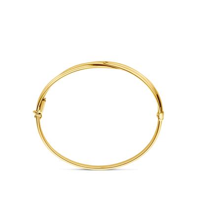 Exclusieve 14k Geelgouden Bangle - 9mm Breed, 60mm Diameter