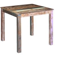 Eettafel 80x82x76 cm massief gerecycled hout - thumbnail