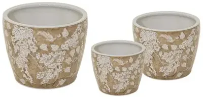 Mega Collections Bloempot Qing Egg Small - Ø21xH19 cm - Taupe/Bruin