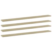 Wandschappen 4 st 100x10x1,5 cm spaanplaat sonoma eikenkleurig