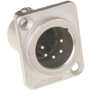 Amphenol AC5MDZ XLR-connector Stekker, inbouw verticaal Aantal polen: 5 Zilver 1 stuk(s)