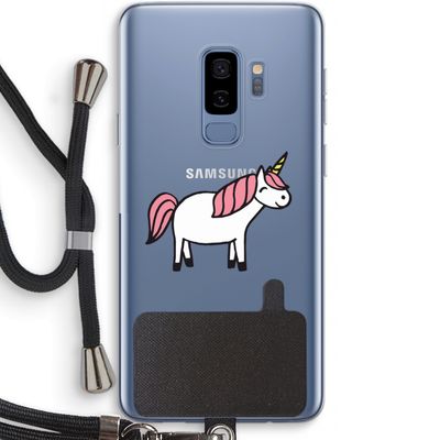Eenhoorn: Samsung Galaxy S9 Plus Transparant Hoesje met koord