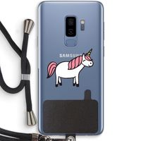 Eenhoorn: Samsung Galaxy S9 Plus Transparant Hoesje met koord