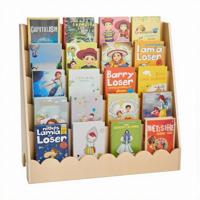 VEVOR Montessori Boekenplank 5-laags Kinderboekenplank met Gegolfde Rand, Boekenplank aan de Voorkant met Dubbele Haken, Babyboekenplank Kinderkamerplank voor Kleuterschool Kleuterschool