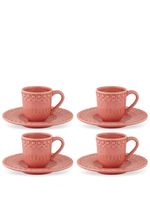 Bordallo Pinheiro lot de quatre tasses Fantasia - Rose