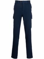 Brunello Cucinelli pantalon slim à rayures verticales - Bleu