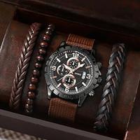 Heren Quartz horloges Creatief Met ketting Modieus Vrijetijdshorloge WATERDICHT Decoratie PU-leer Horloge Lightinthebox - thumbnail