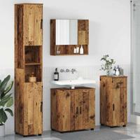 Badkamermeubelset 4 pcs Oud hout 61 x 35 x 64 cm Bewerkt hout