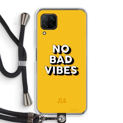 No Bad Vibes: Huawei P40 Lite Transparant Hoesje met koord