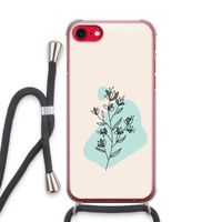 Violets are blue: iPhone SE 2020 Transparant Hoesje met koord
