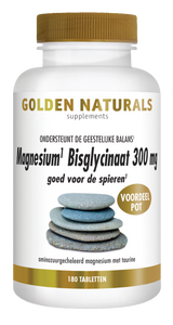 Golden Naturals Magnesium Bisglycinaat 300 mg (180 tabl)