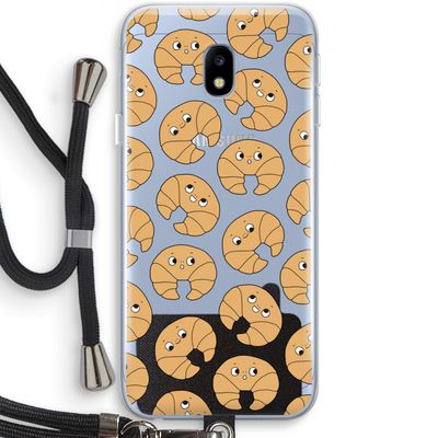 Croissant: Samsung Galaxy J3 (2017) Transparant Hoesje met koord