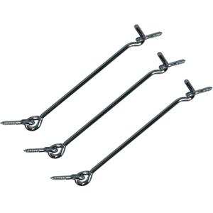 Windhaak - 4x stuks - verzinkt metaal - 12 cm - stormhaken - deurhaken
