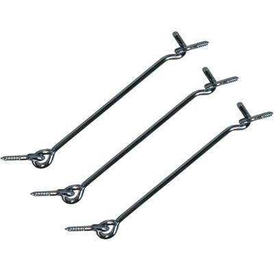 Windhaak - 4x stuks - verzinkt metaal - 12 cm - stormhaken - deurhaken