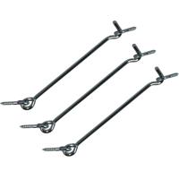 Windhaak - 4x stuks - verzinkt metaal - 12 cm - stormhaken - deurhaken