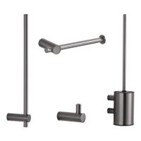 Saniclear Academy toiletaccessoires set gunmetal - thumbnail