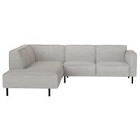 Leen Bakker - Hoekbank Madison Links - Maggy - Licht - Stof - Grijs - 230x258x77 Cm